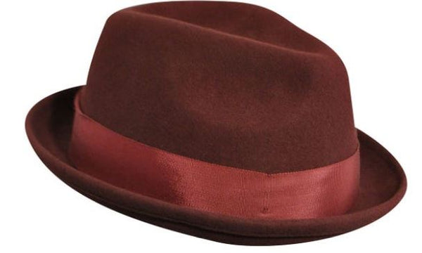 Bailey Cloyd in Oxblood Center Dent Wool Felt Trilby Hat - Image 2