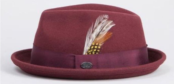 Bailey Cloyd in Oxblood Center Dent Wool Felt Trilby Hat - Image 3