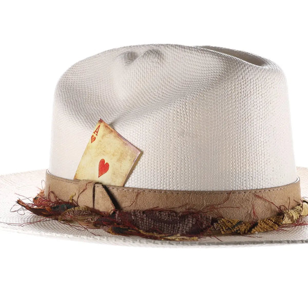 Biltmore Heart Hard Crown Bangora Straw Fedora - Image 2