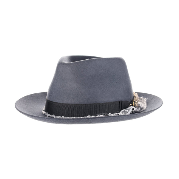 Biltmore Solitaire Wool Felt w/ Diamond Crown Fedora - Image 3