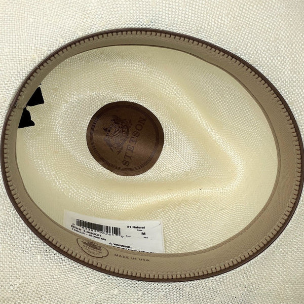 Stetson Blue Lagoon Wide Brim Shantung Straw Fedora - Image 2