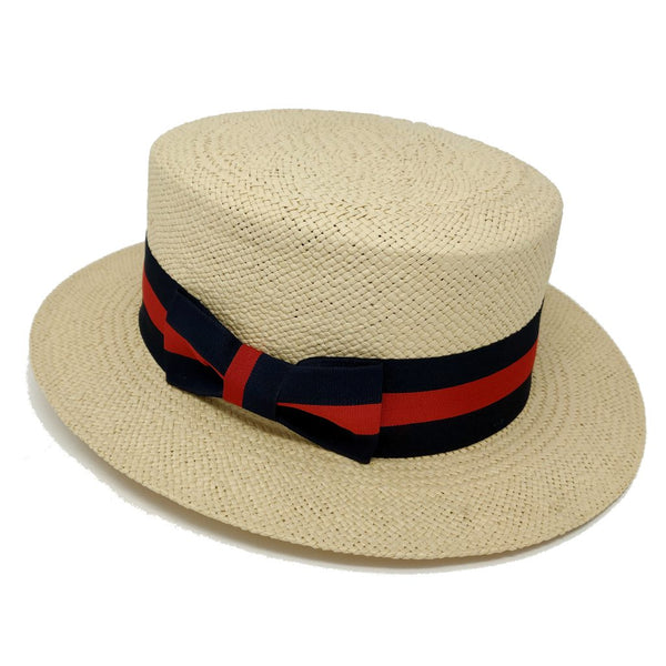 Bruno Capelo Boater Straw Flat Brim Skimmer - Image 6