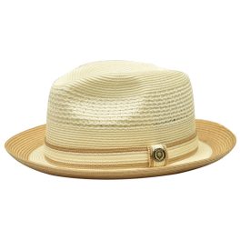Bruno Capelo Dayton Two-Tone Straw Fedora