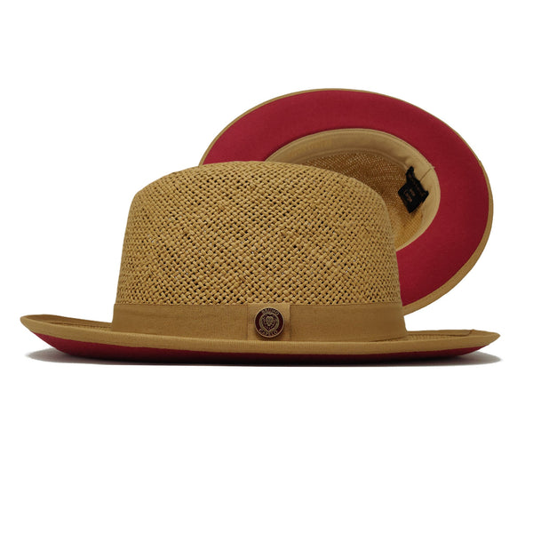 Bruno Capelo Empire Straw Red Bottom Fedora - Image 6