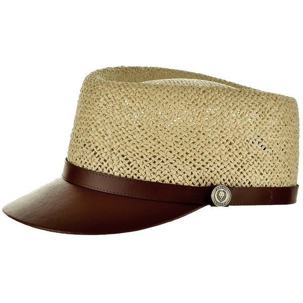 Bruno Capelo Legionnaire Leather (Straw) Straw w/ Leather Band Dress Cap - Image 2