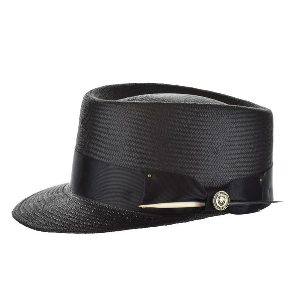 Bruno Capelo Legionnaire Shantung Straw Dress Cap w/ Quill - Image 3