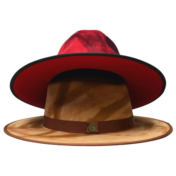 Bruno Capelo Macchiato Camo Wide Brim Wool Fedora - Image 5