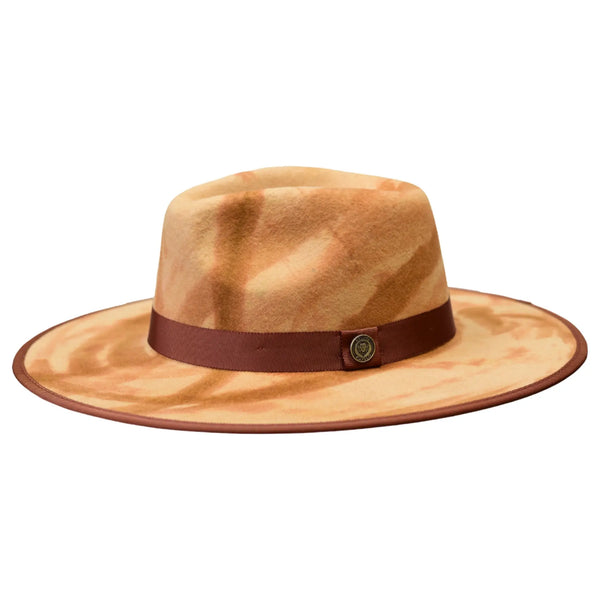 Bruno Capelo Macchiato Camo Wide Brim Wool Fedora - Image 4
