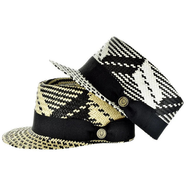 Bruno Capelo Patterned Legionnaire Straw Dress Cap - Image 2