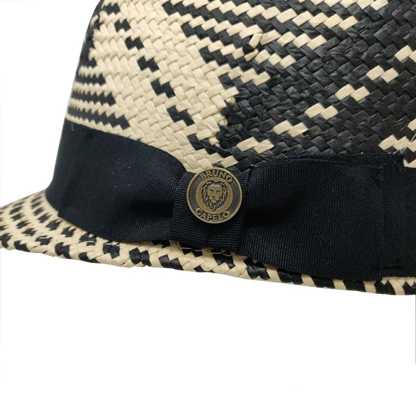 Bruno Capelo Patterned Legionnaire Straw Dress Cap - Image 4