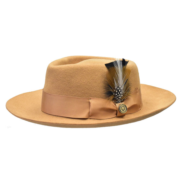 Bruno Capelo Phoenix Wide Brim Raw Edge Wool Fedora - Image 4