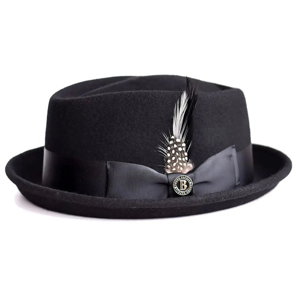 Bruno Capelo Fifth Avenue Diamond Crown Wool Felt Trilby Hat Diamond Crown Wool Felt Fedora Hat - Image 2