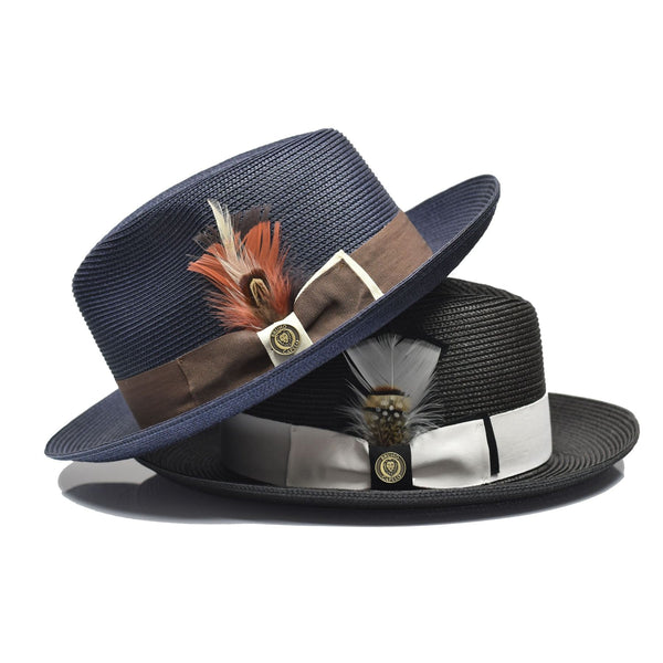 Bruno Capelo Theo Pinch Front Straw Fedora - Image 2