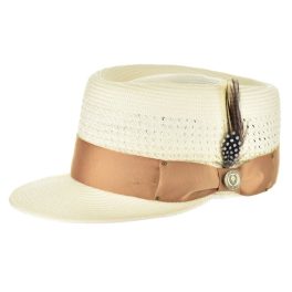 Bruno Capelo Vented Straw Legionnaire Straw Dress Cap
