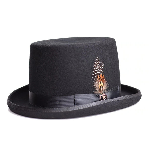 Bruno Capelo Wool Felt Top Hat Mid-Crown Height - Image 2