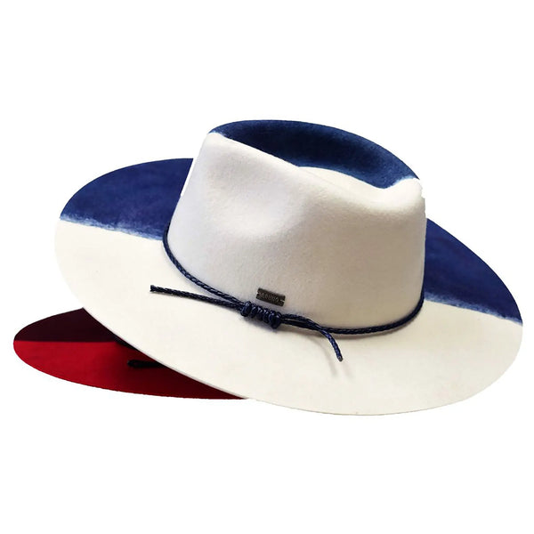 Bruno Capelo Yin Yang Flat Wide Brim Fedora Hat - Image 2