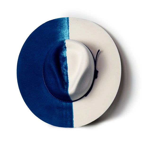 Bruno Capelo Yin Yang Flat Wide Brim Fedora Hat - Image 5