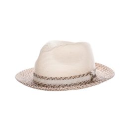 Avacreeks The Stefano Two-Tone Straw Fedora Hat