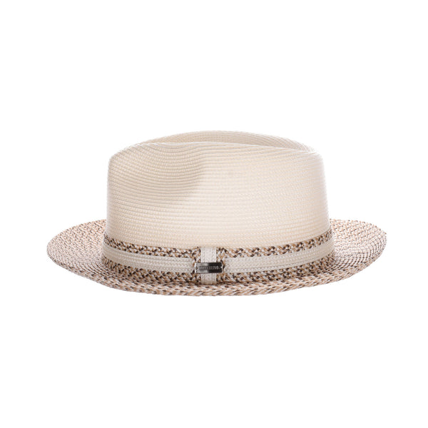 Avacreeks The Stefano Two-Tone Straw Fedora Hat - Image 3