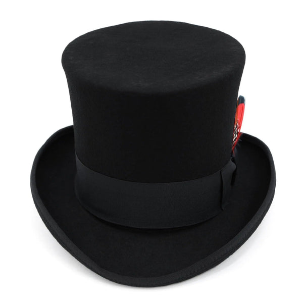 Ferrecci Premium Top Hat in Black Wool Victorian Elegance - Image 2
