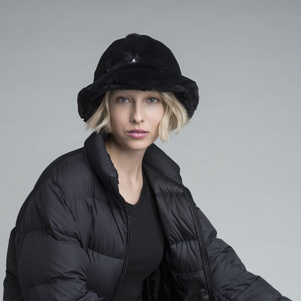 Kangol Faux Fur Casual Bucket Hat - Image 2