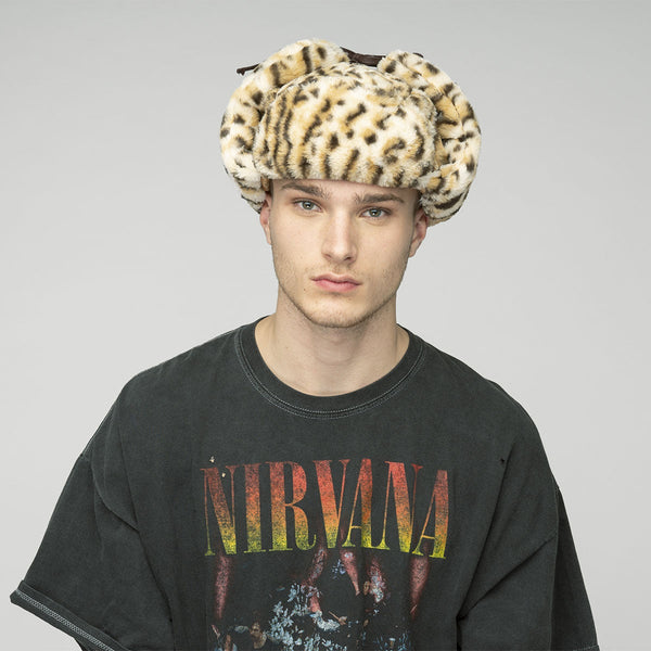 Kangol Snow Leopard Trapper Luxurious Faux Fur - Image 4