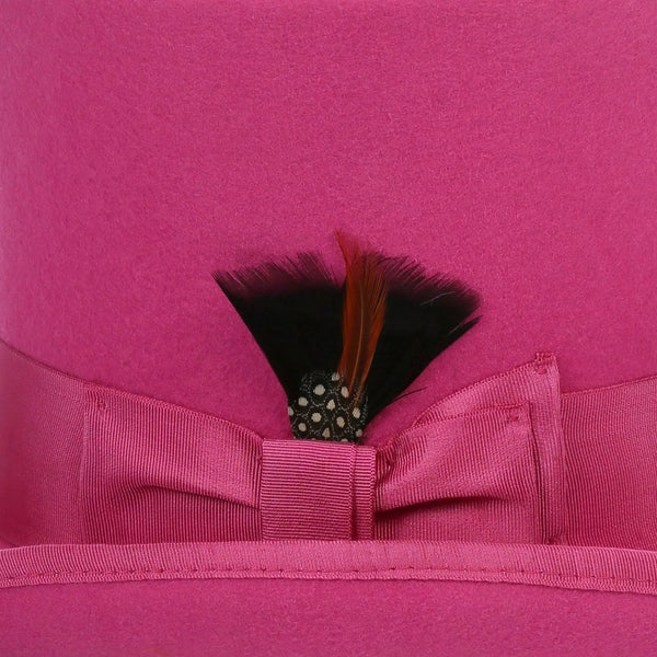 Ferrecci Premium Top Hat in Fuchsia Wool Victorian Elegance - Image 4