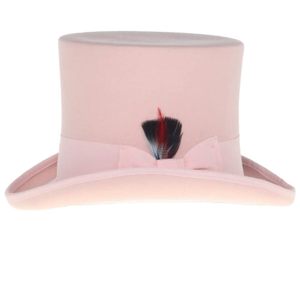 Ferrecci Premium Top Hat in Pink Wool Victorian Elegance - Image 2