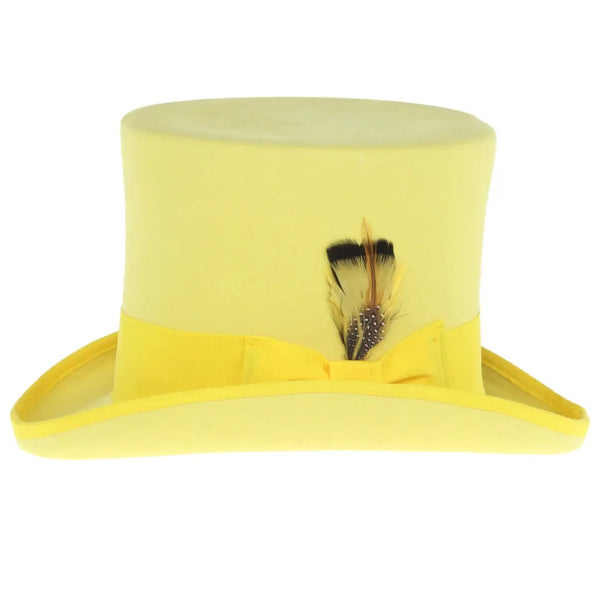 Ferrecci Premium Top Hat in Yellow Wool Victorian Elegance - Image 2
