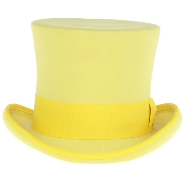 Ferrecci Premium Top Hat in Yellow Wool Victorian Elegance - Image 3