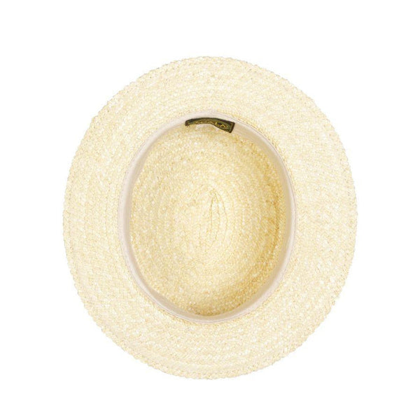 Scala Gondola Braided Laichow Straw Boater Hat - Image 3