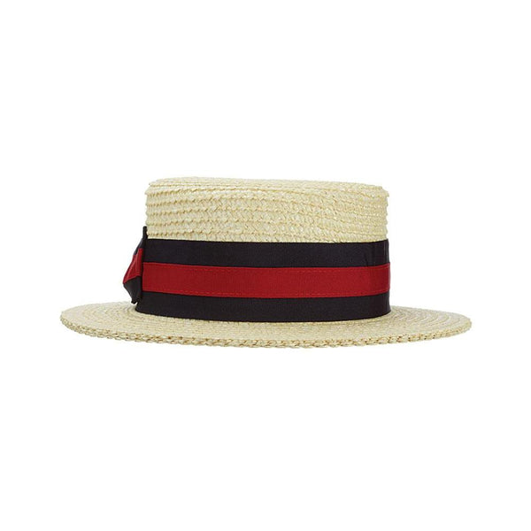 Scala Gondola Braided Laichow Straw Boater Hat - Image 4