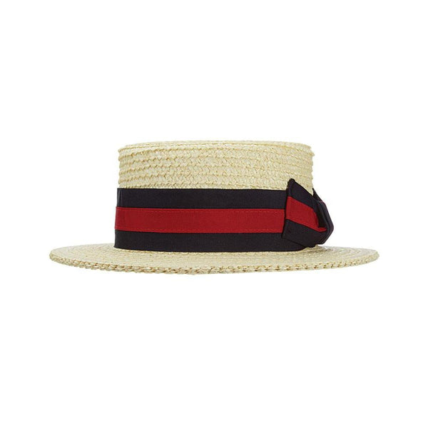Scala Gondola Braided Laichow Straw Boater Hat - Image 5