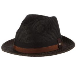 Scala York Pinch Front Straw Trilby Hat