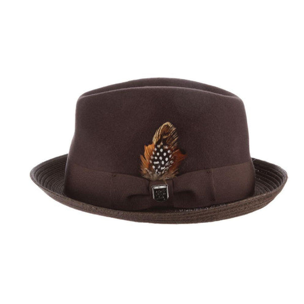 Stacy Adams Fredon Wool Felt & Paper Braid Trilby Hat - Image 5