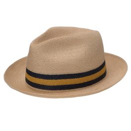 Stetson Triad Pinch Front Hemp Straw Fedora