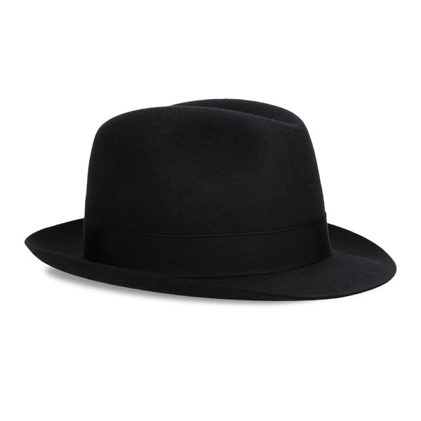 Borsalino Damiano in Black Marengo Felt Fedora Made in Italy - Image 2