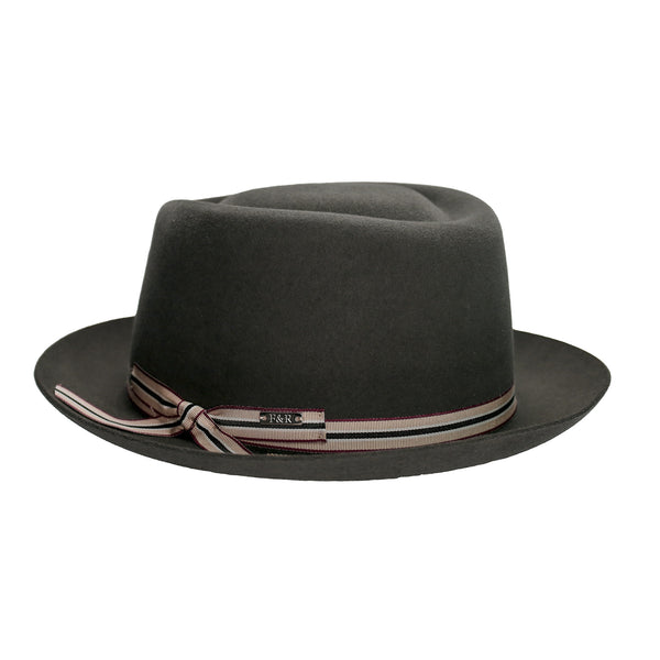 Fernandez y Roche Irving in Grey Fur Felt Fedora Made in Spain - Image 3