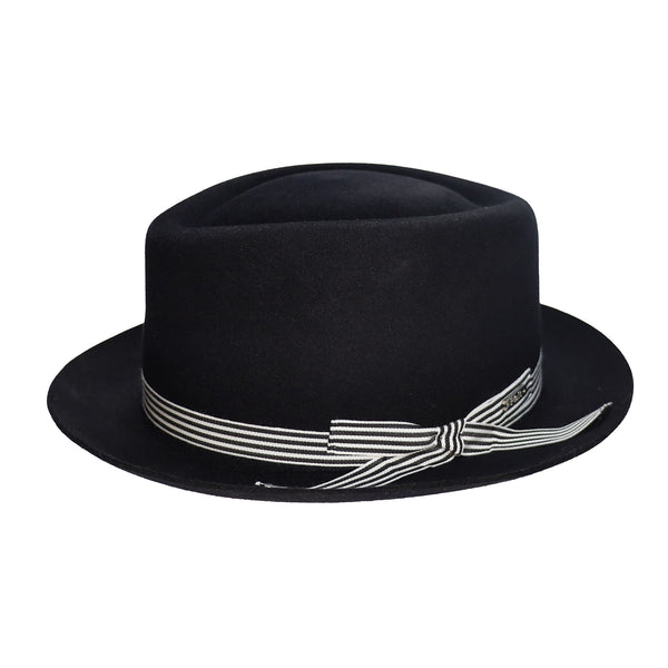 Fernandez y Roche Irving in Black Fur Felt Fedora Made in Spain - Image 4